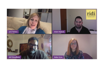 Screengrab of RIDI Roundtable with Jane Hatton, Adam Hyland, Atif Choudhury and Helen Kyne